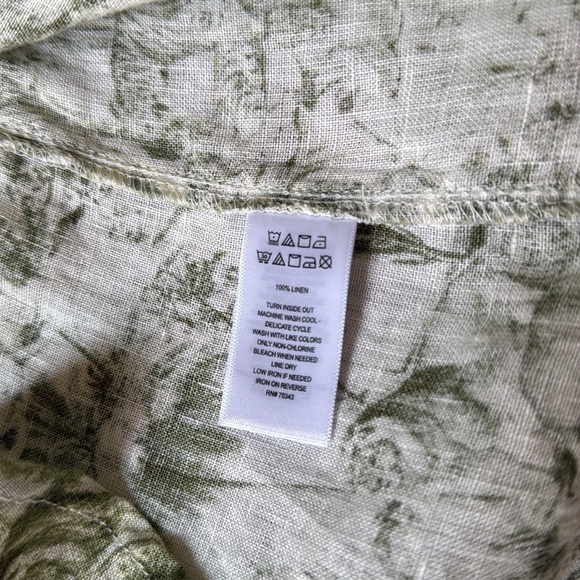 RACHEL ZOE Tropical Safari  Print Button Down Shirt Size Small - Picture 4 of 8